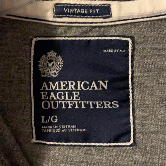American Eagle Vintage Fit Grey Thermal Large - Picture 3 of 4